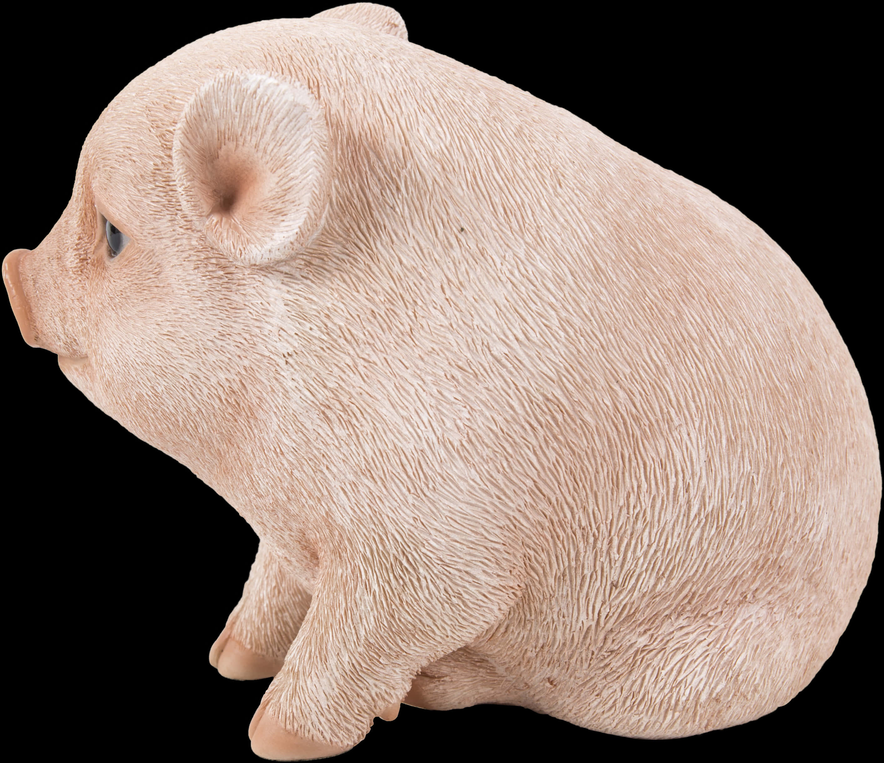 Realistic Piglet Figurine Isolated PNG