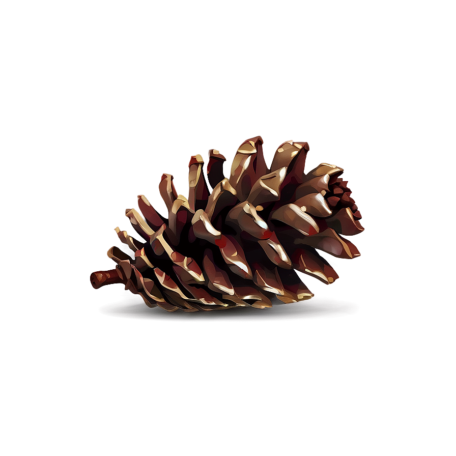 Realistic Pinecone Illustration Png 06132024 PNG