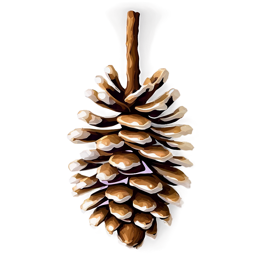 Realistic Pinecone Illustration Png 06132024 PNG