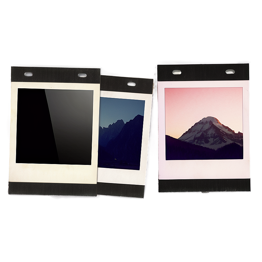 Realistic Polaroid Film Illustration Png Dbj PNG