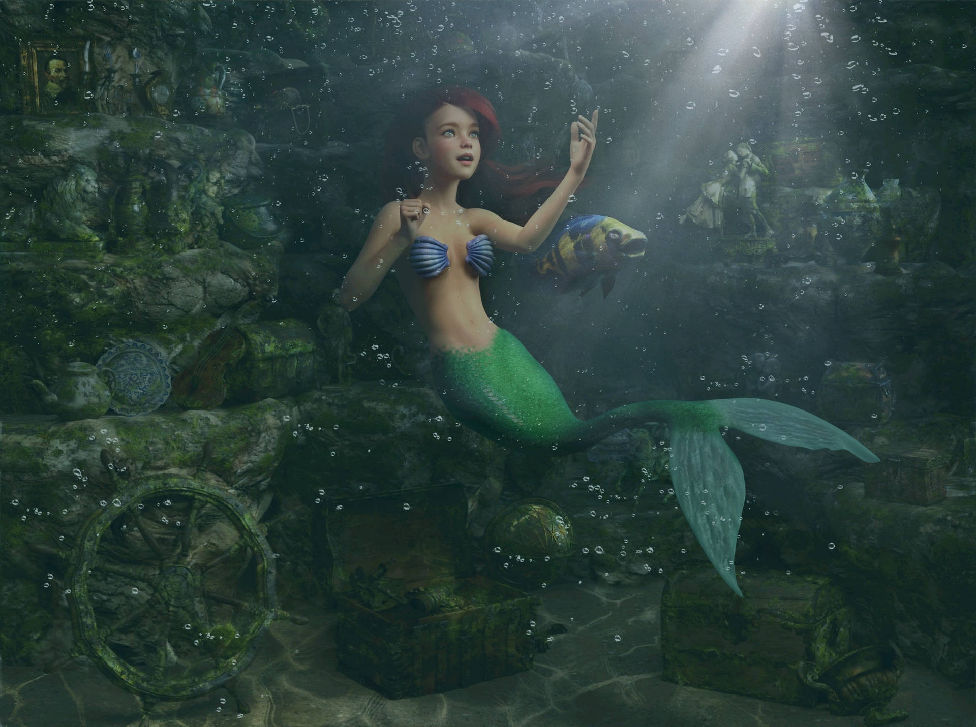 Realistic Princess Ariel Wallpaper