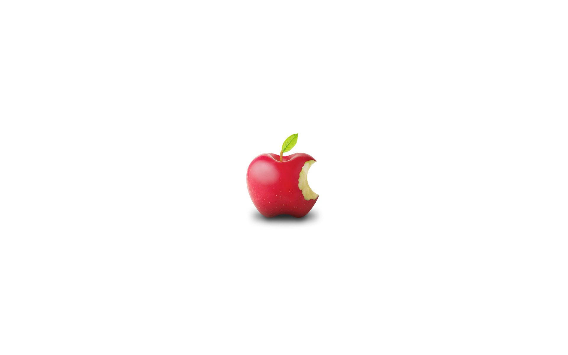 Bright Red Apple Logo Wallpaper