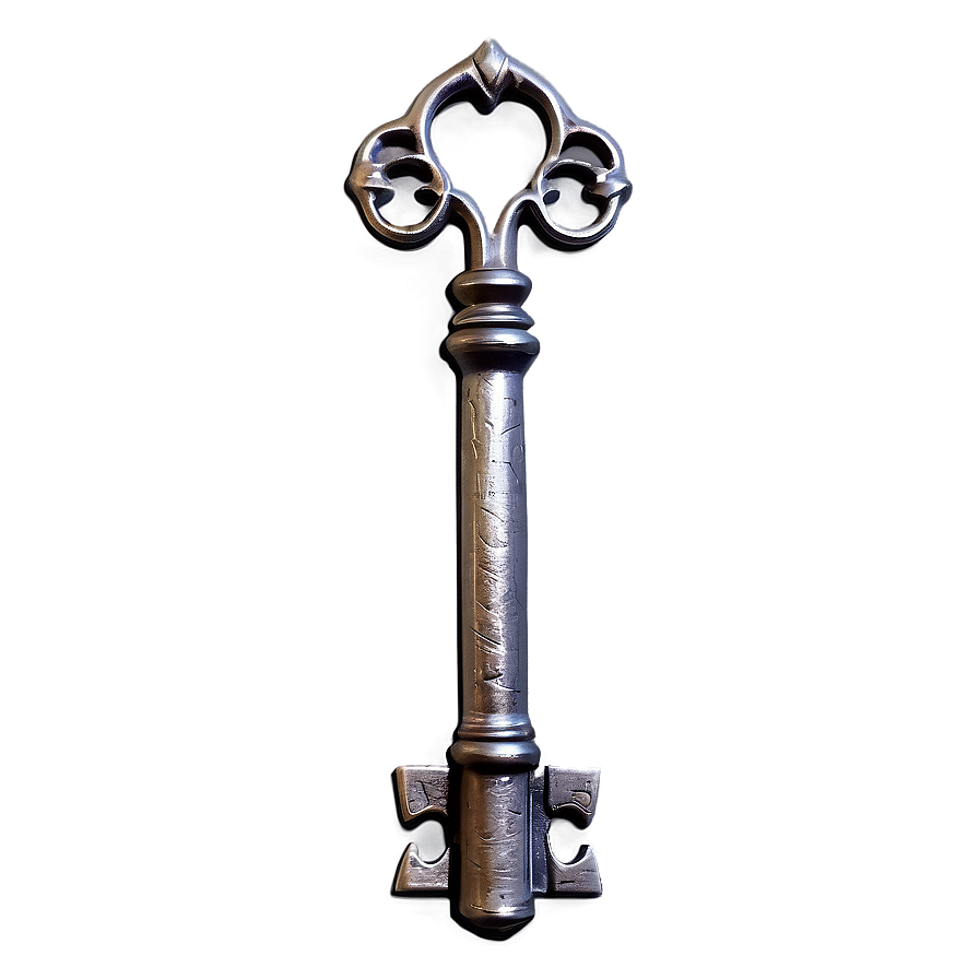 Realistic Skeleton Key Design Png 06212024 PNG