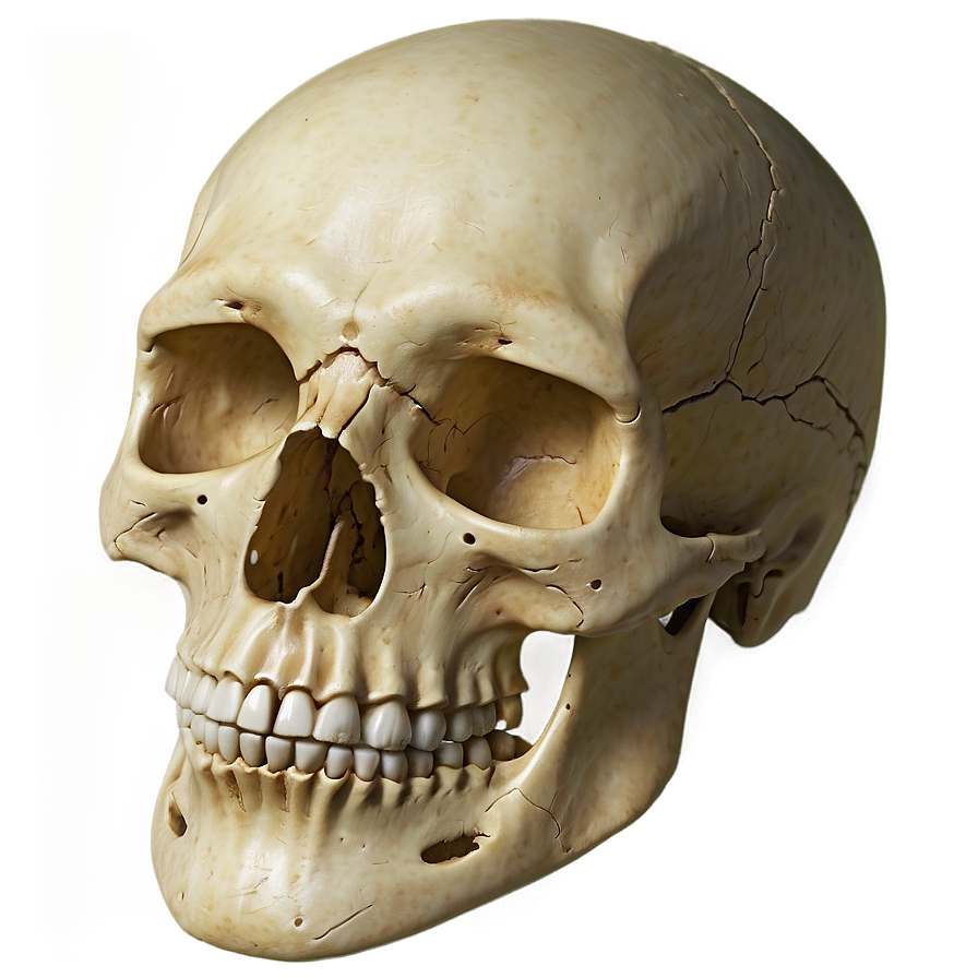 Realistic Skull Face Representation Png Vaq PNG