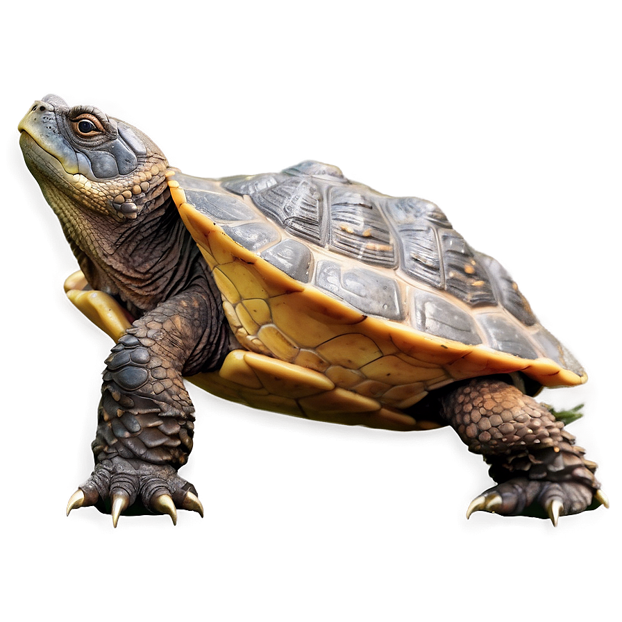 Realistic Snapping Turtle Illustration Png 06252024 PNG