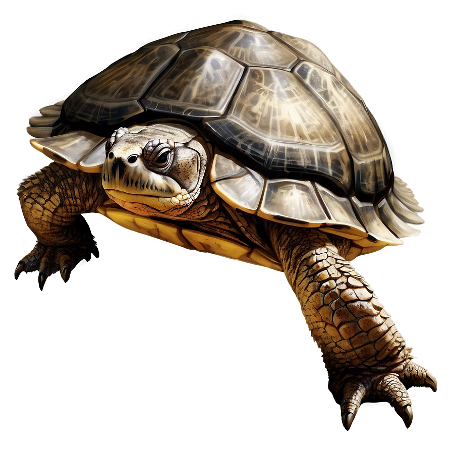 Realistic Snapping Turtle Illustration Png Ljs PNG