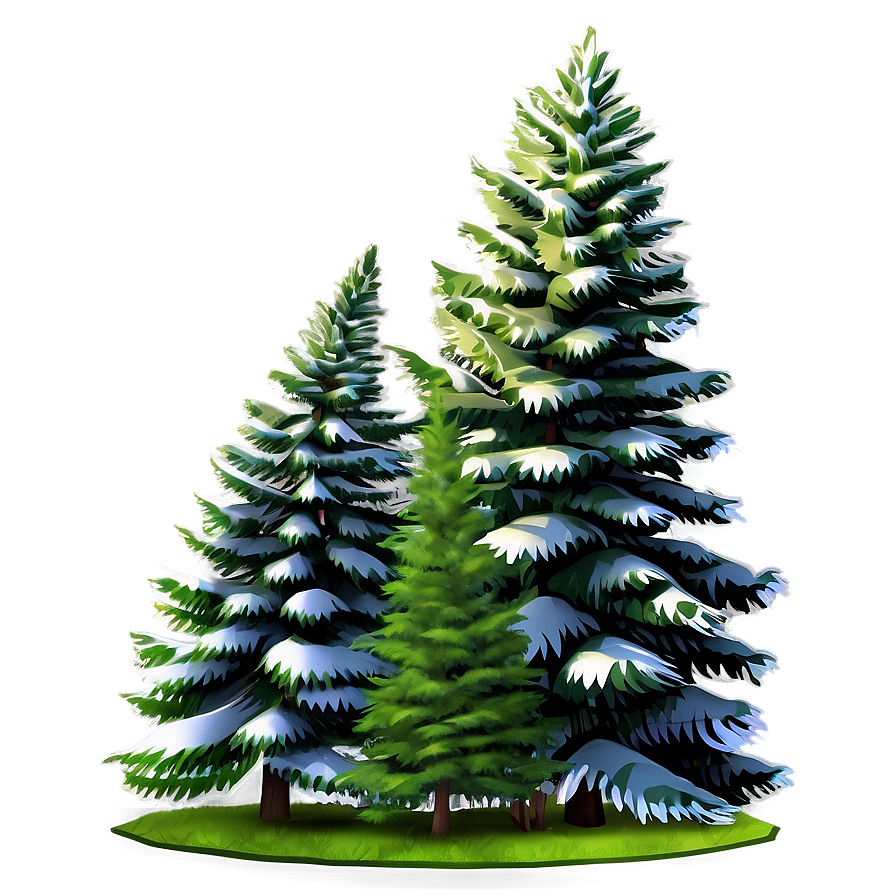 Realistic Spruce Tree Design Png Xrc35 PNG