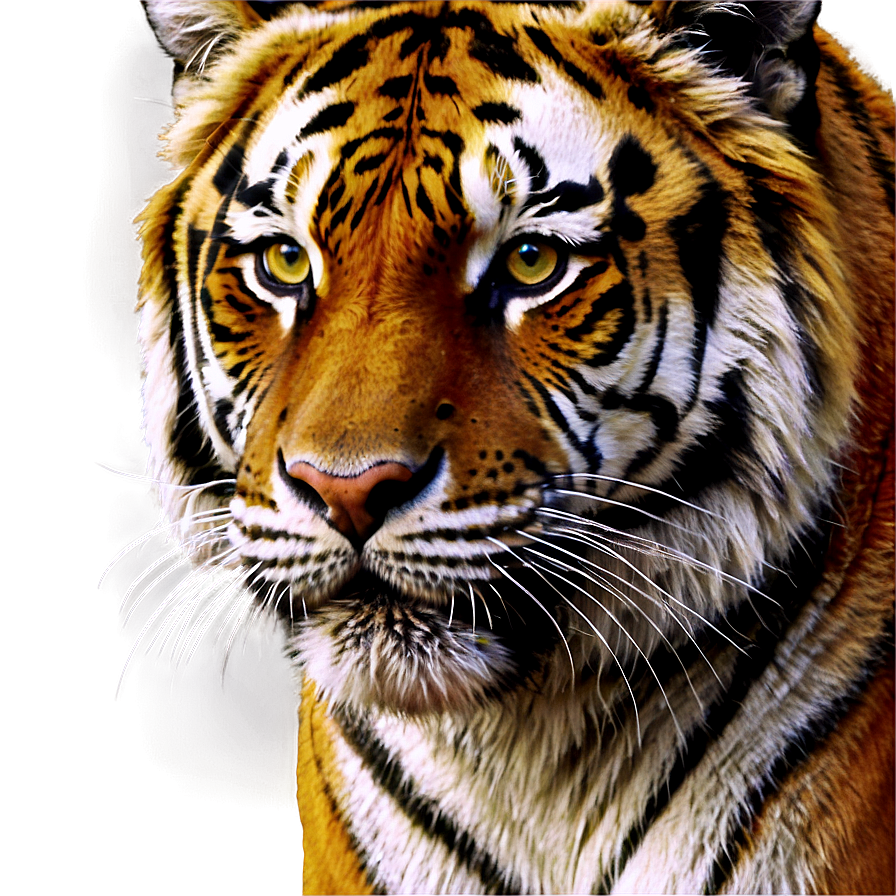 Realistic Tiger Face Artwork Png 56 PNG