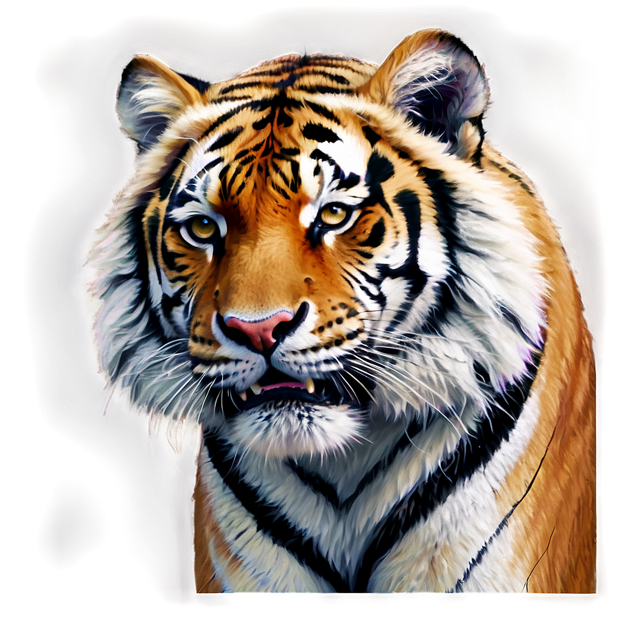 Realistic Tiger Face Artwork Png 82 PNG
