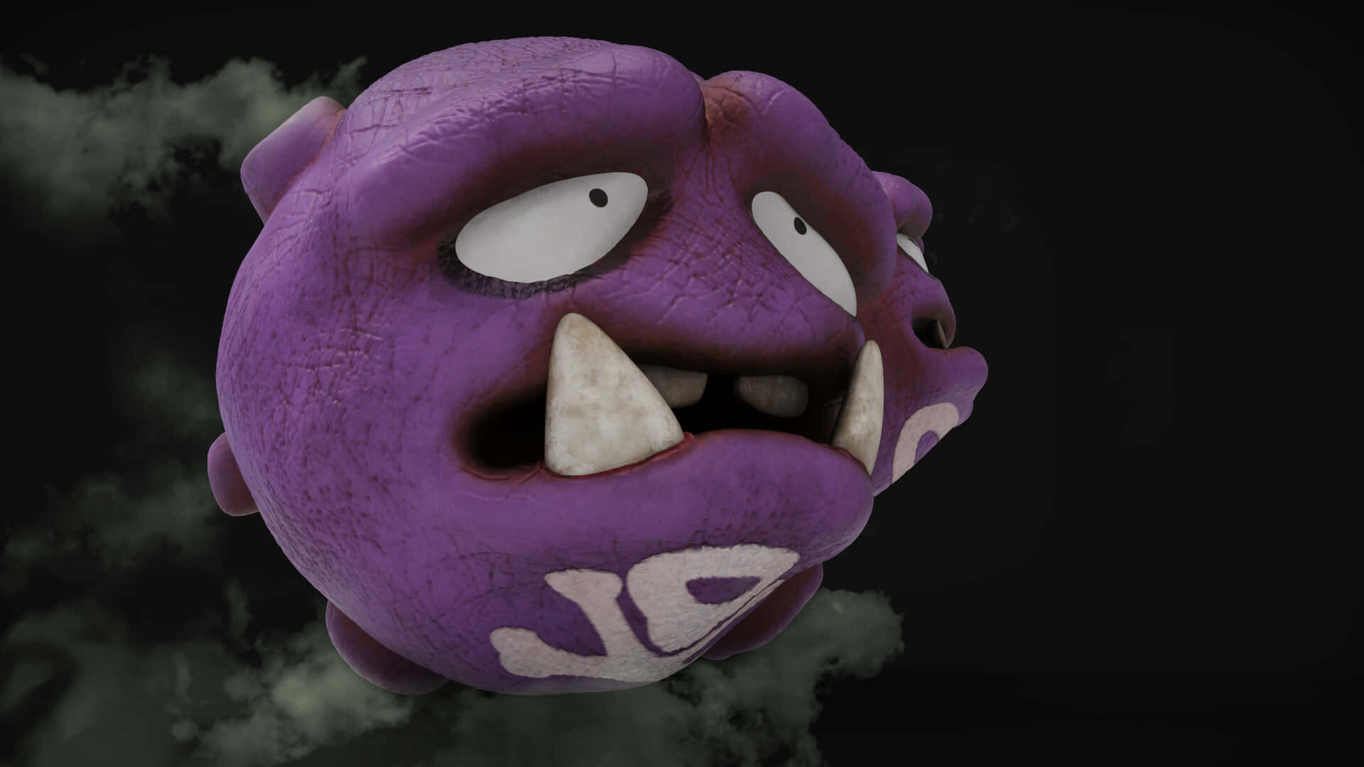 Realistic Weezing Close Up Wallpaper