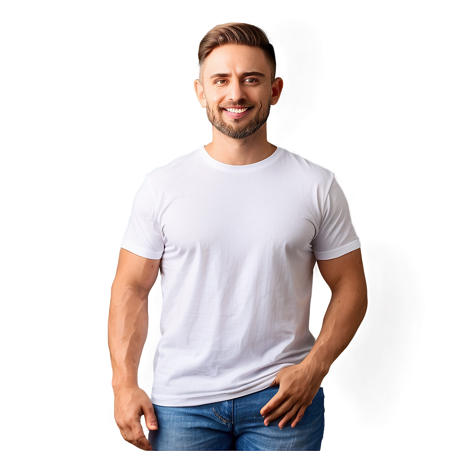 Realistic White T-shirt Mockup Png 37 PNG