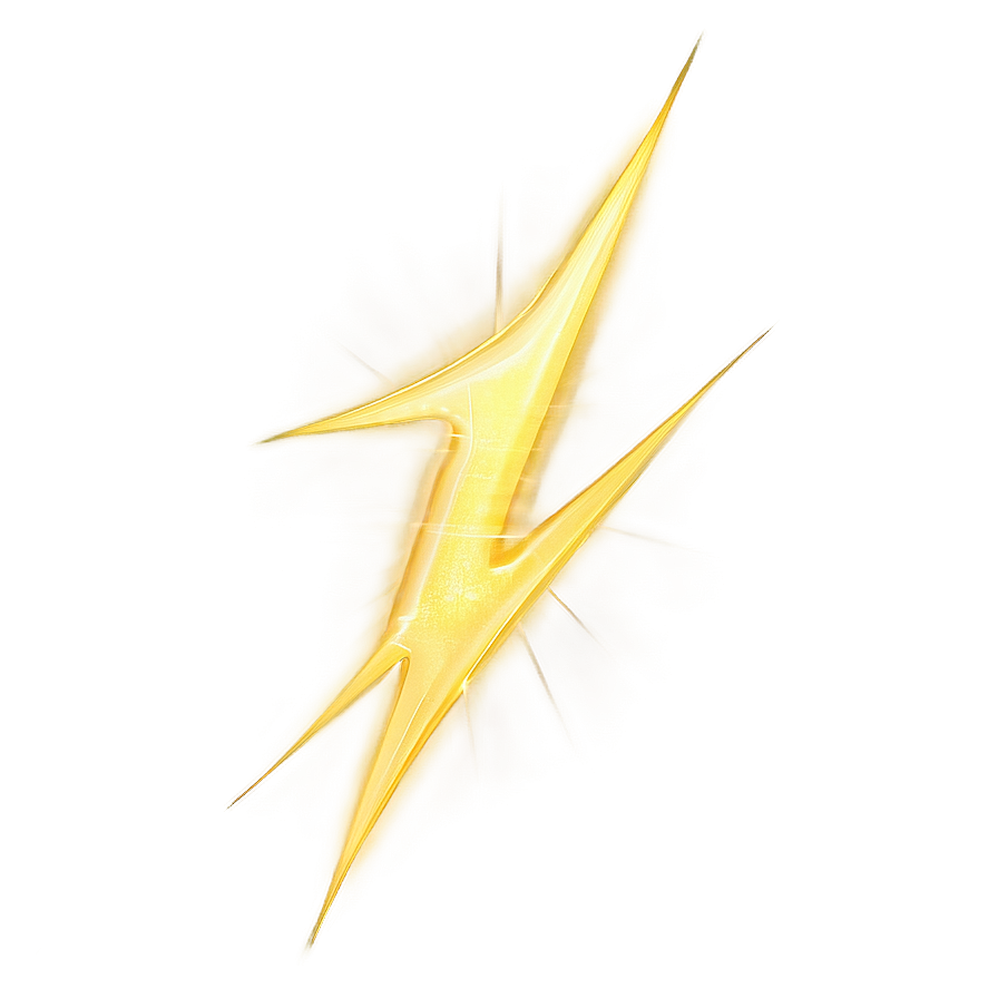 Realistic Yellow Lightning Png 06132024 PNG