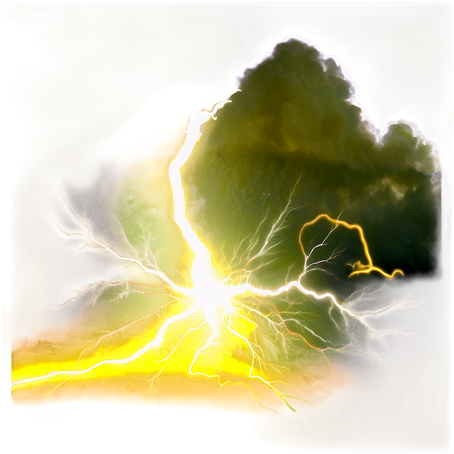 Realistic Yellow Lightning Png Omk17 PNG