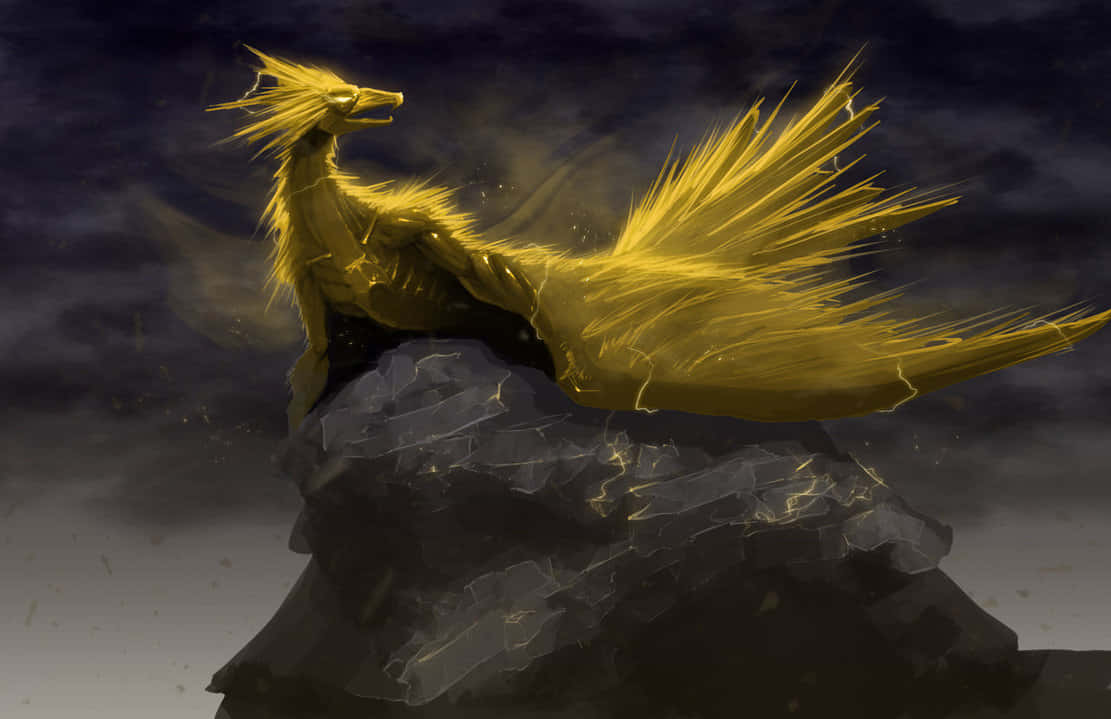 Realistic Zapdos Roosting Wallpaper