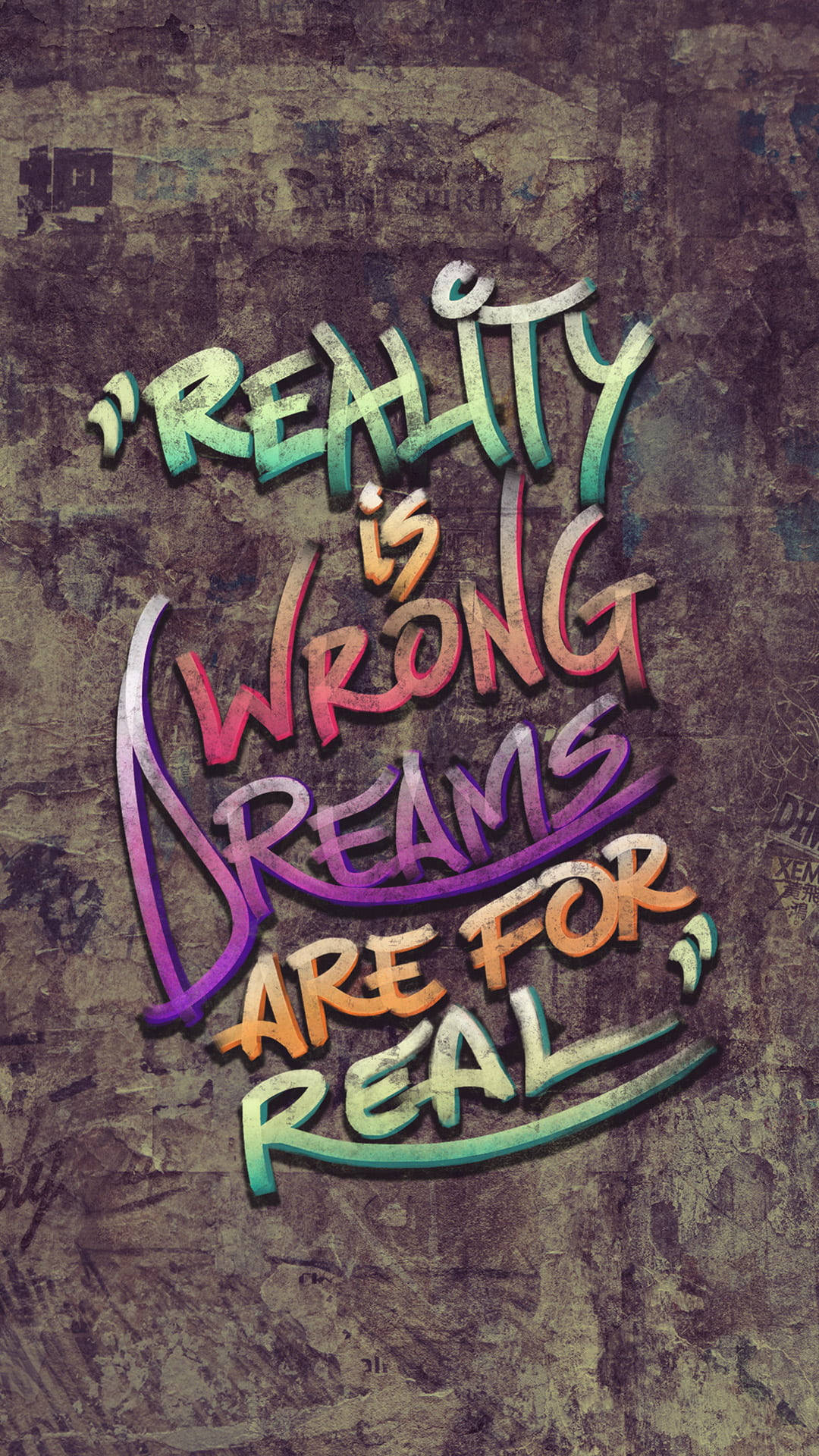 Realidades Incorrecta, Grafiti De Pared Para Iphone. Fondo de pantalla