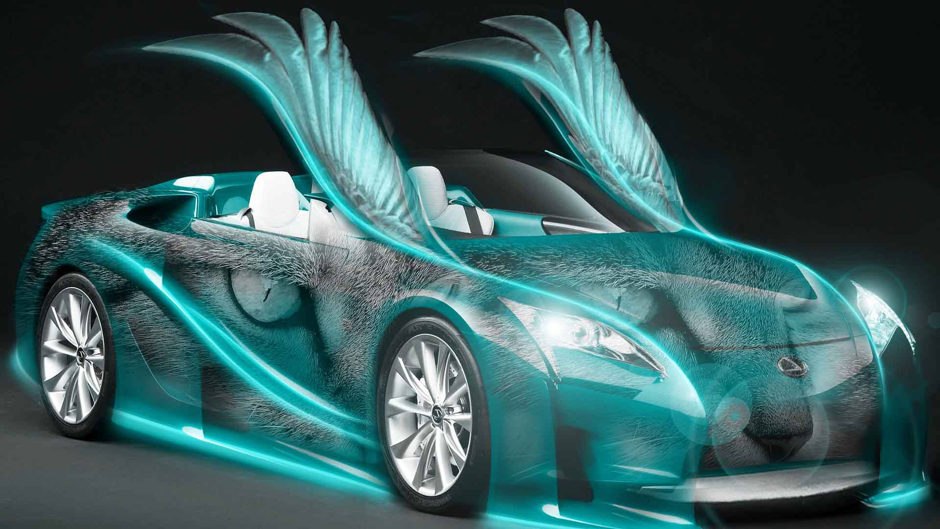 Wirklichcoole Autos: Türkisfarbener Bugatti Veyron Wallpaper