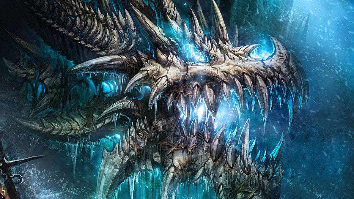 Really Cool Dragons Blue Fangs Wallpaper
