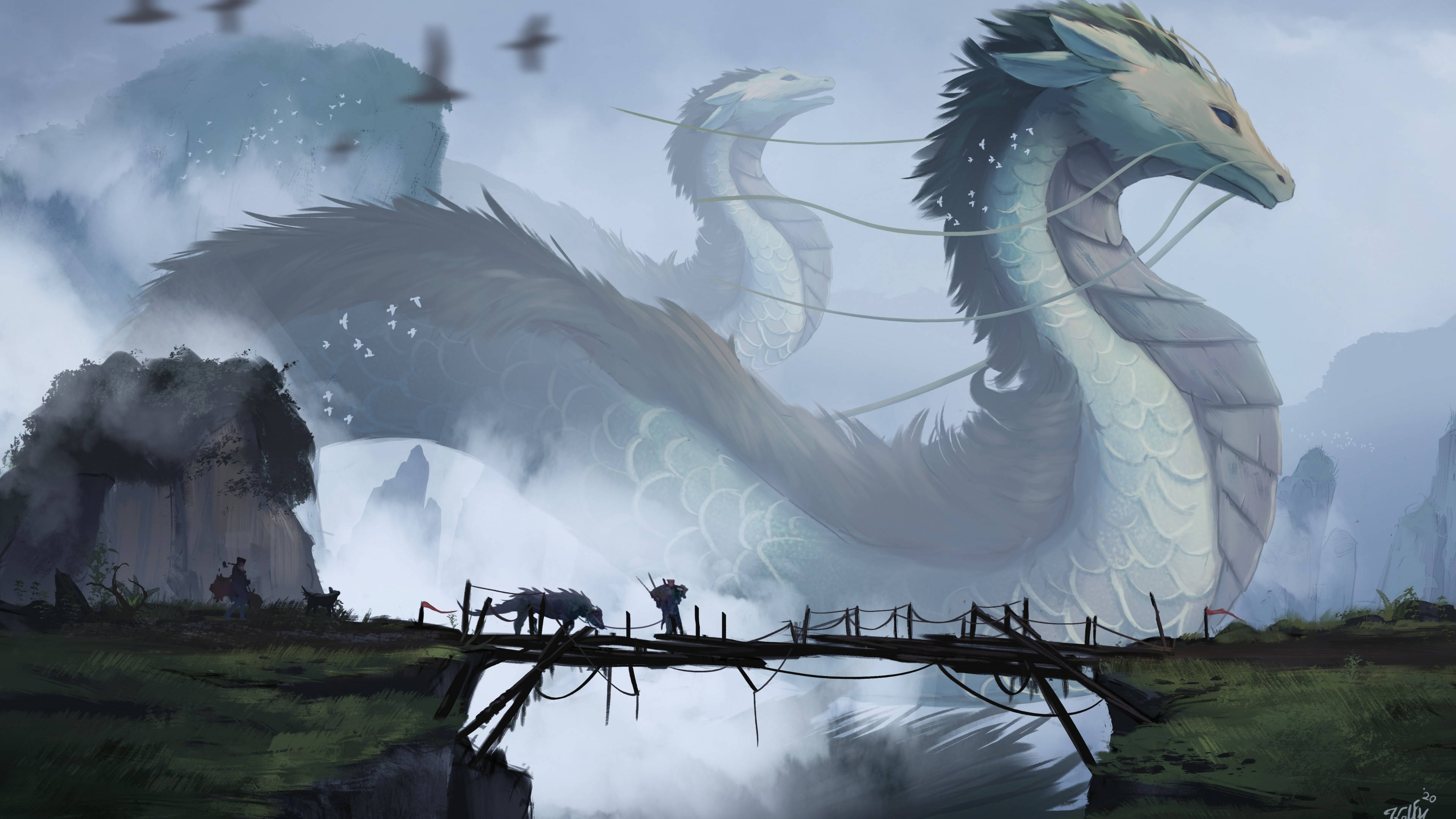 Really Cool Dragons Huge Spirit Wallpaper