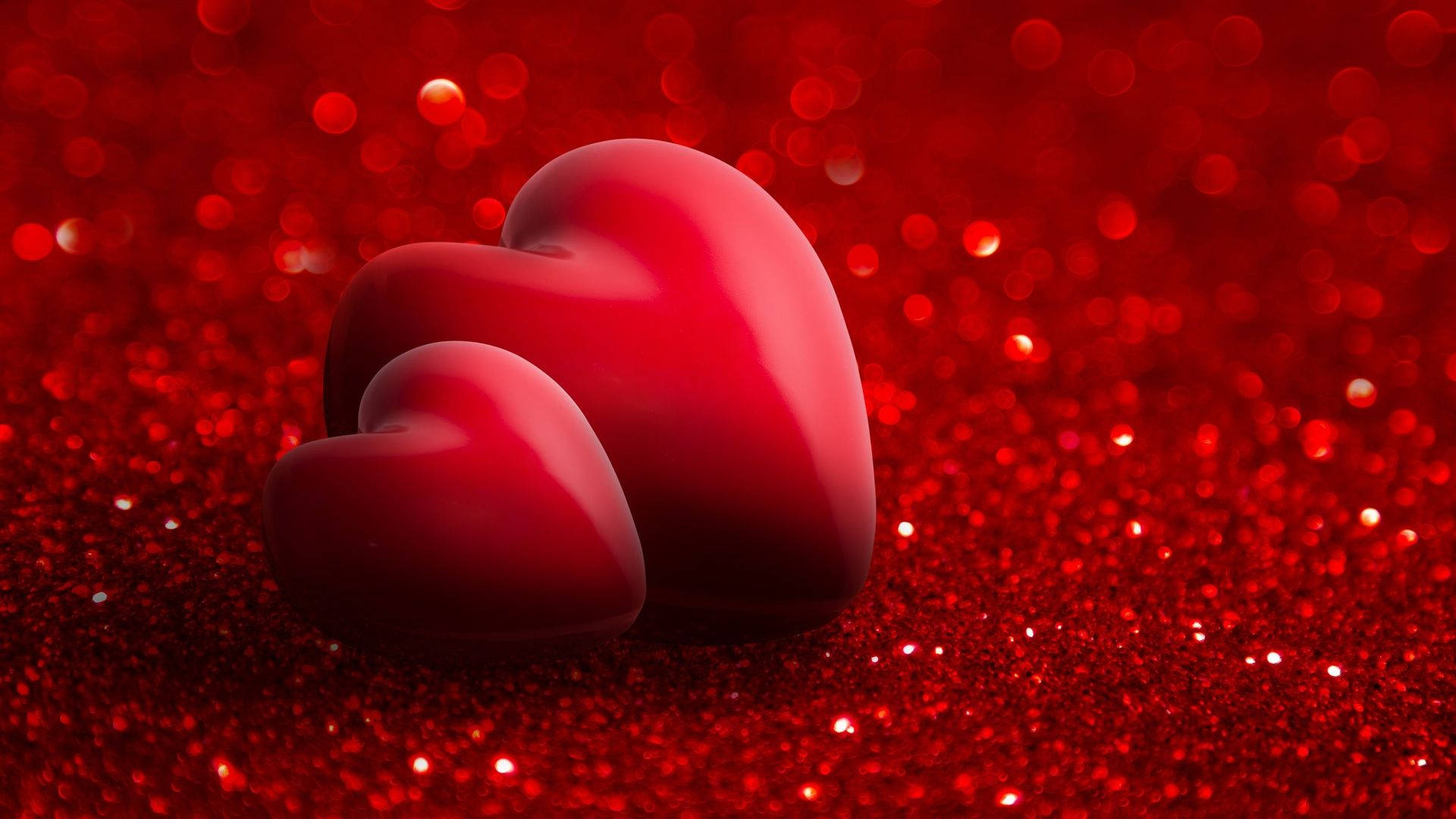 Really Cool Love 3d Red Hearts Wallpaper