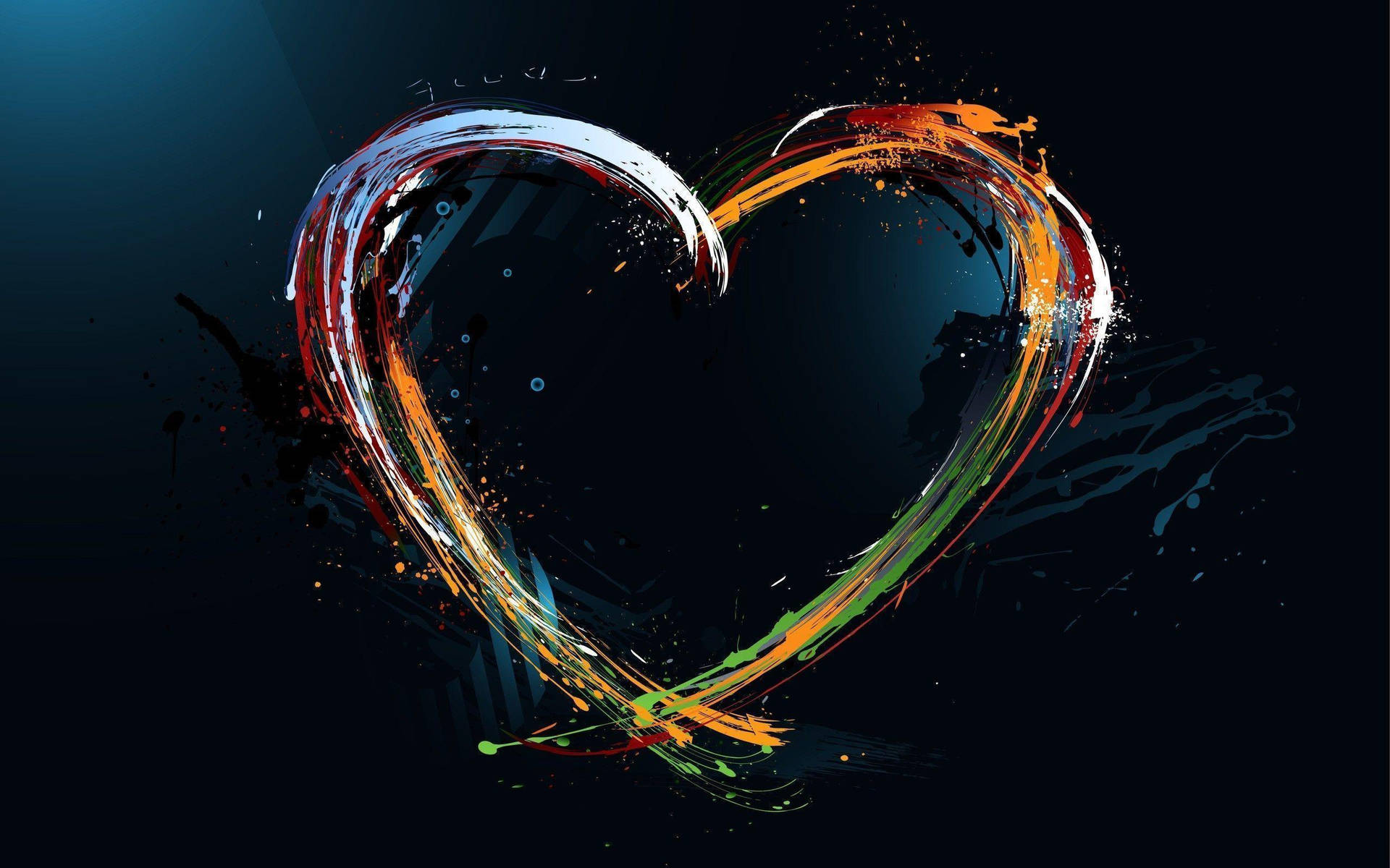 Really Cool Love Colorful Heart Wallpaper