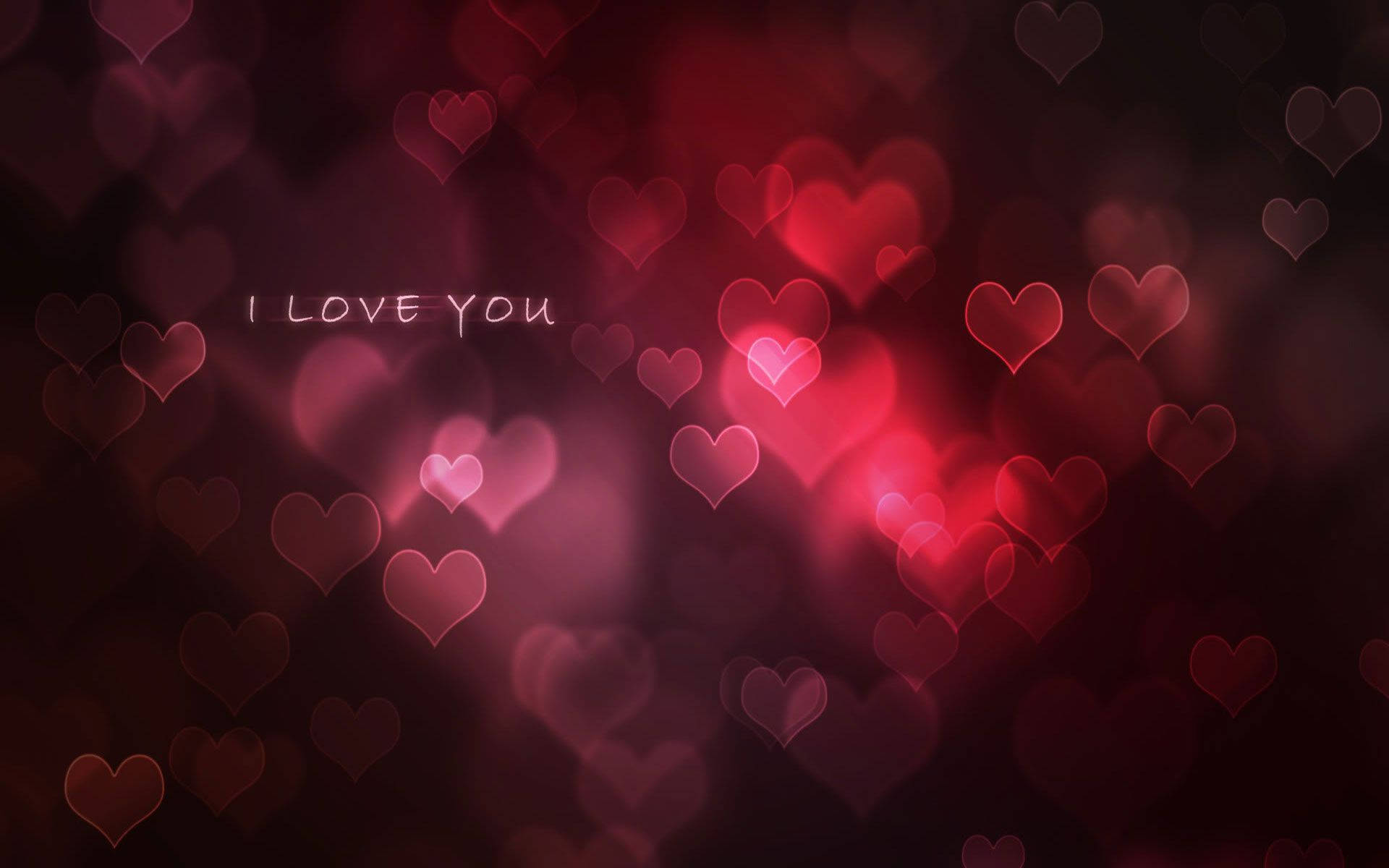 Really Cool Love With Bokeh Hearts Wallpaper