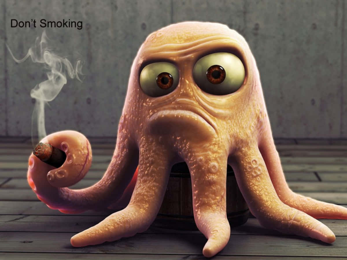 Really Funny Octopus Smoking Pictures