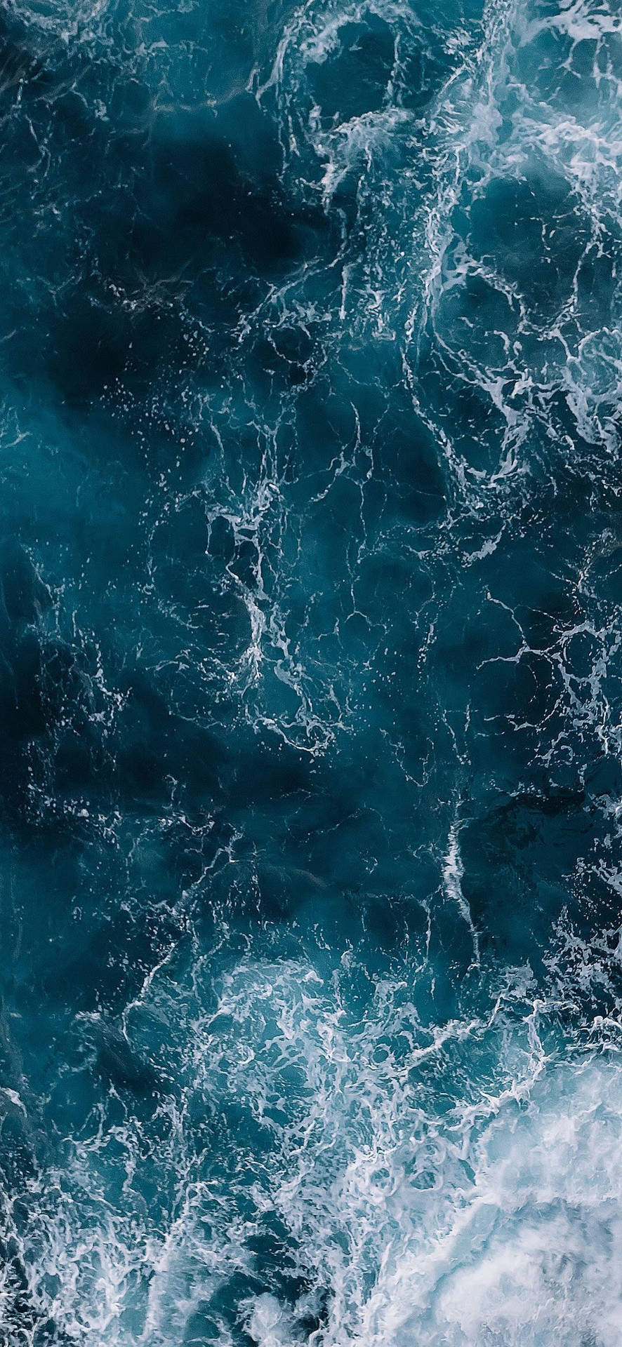 Realme 6 Punch Hole Waves Ocean Wallpaper
