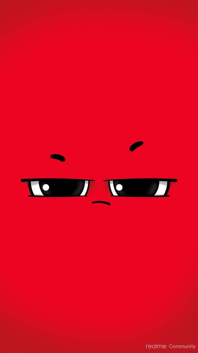 Realme 7 Annoyed Face Wallpaper