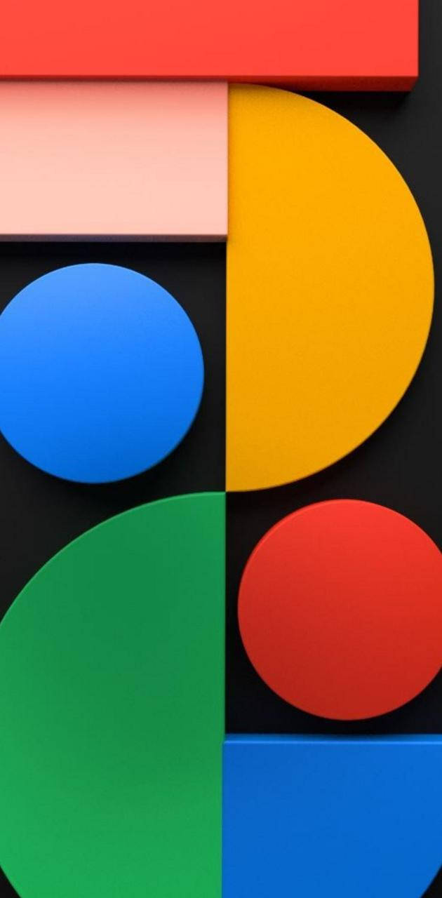 Realme 7 Google former abstrakte mønstre Wallpaper