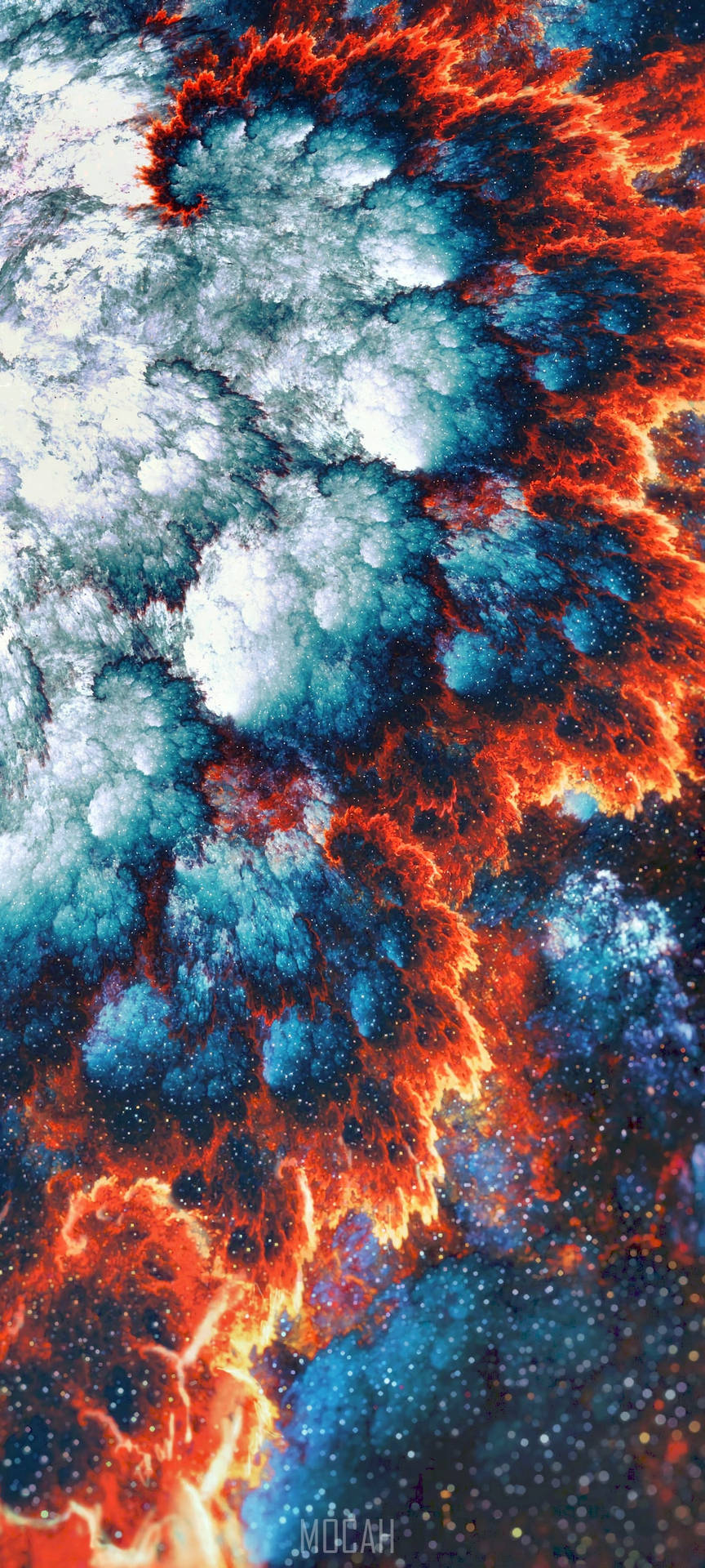 Realme 7 Pro Colorful Nebula Wallpaper