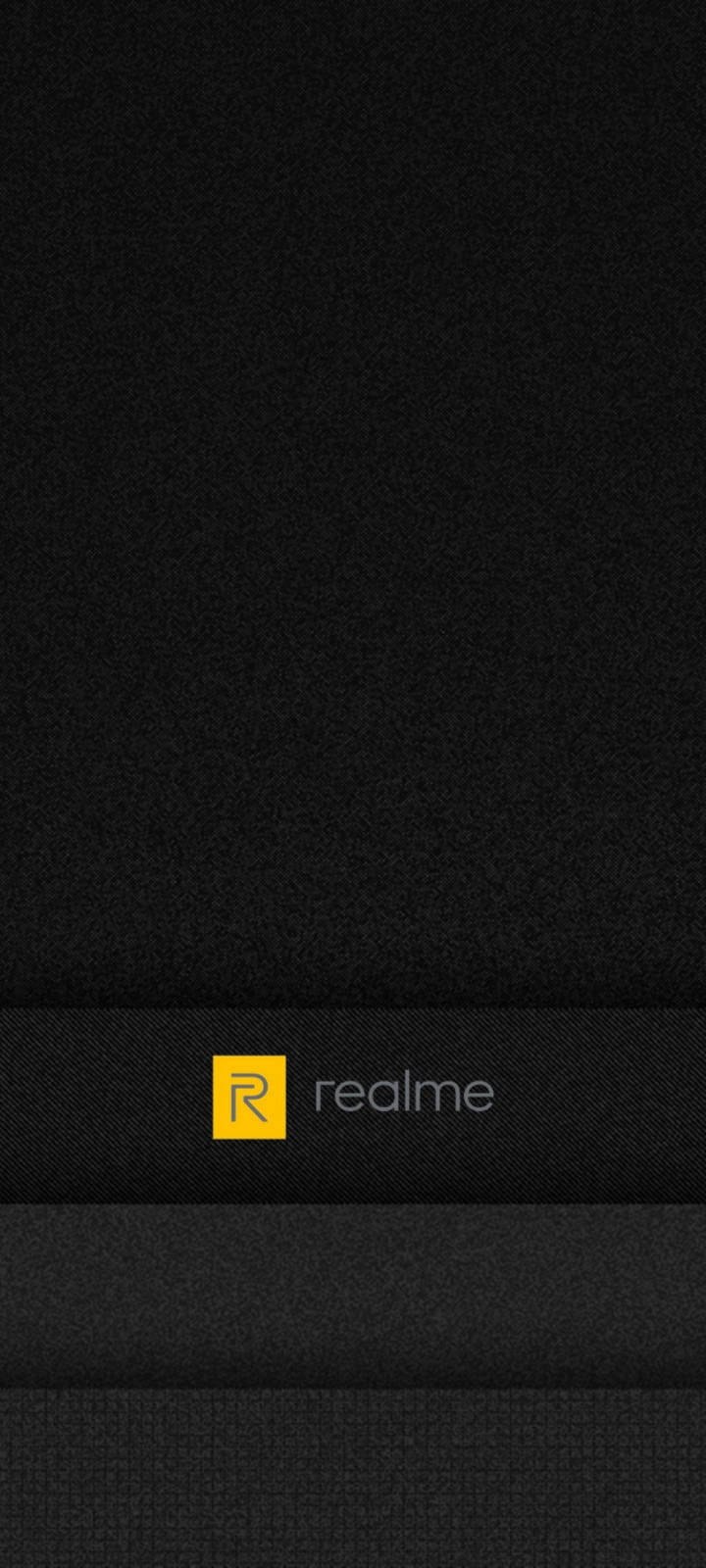 Realme Logo Sort Og Grå Tapet. Wallpaper