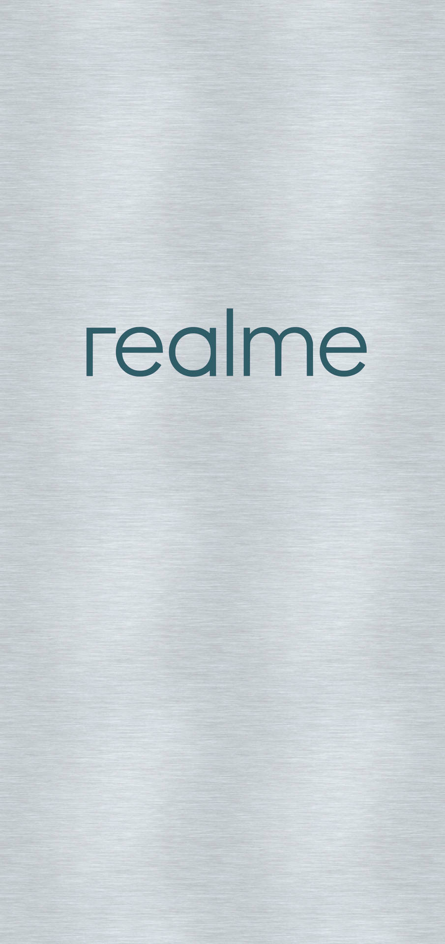 Realme Logo Børstet Metal 3D Tapet Wallpaper