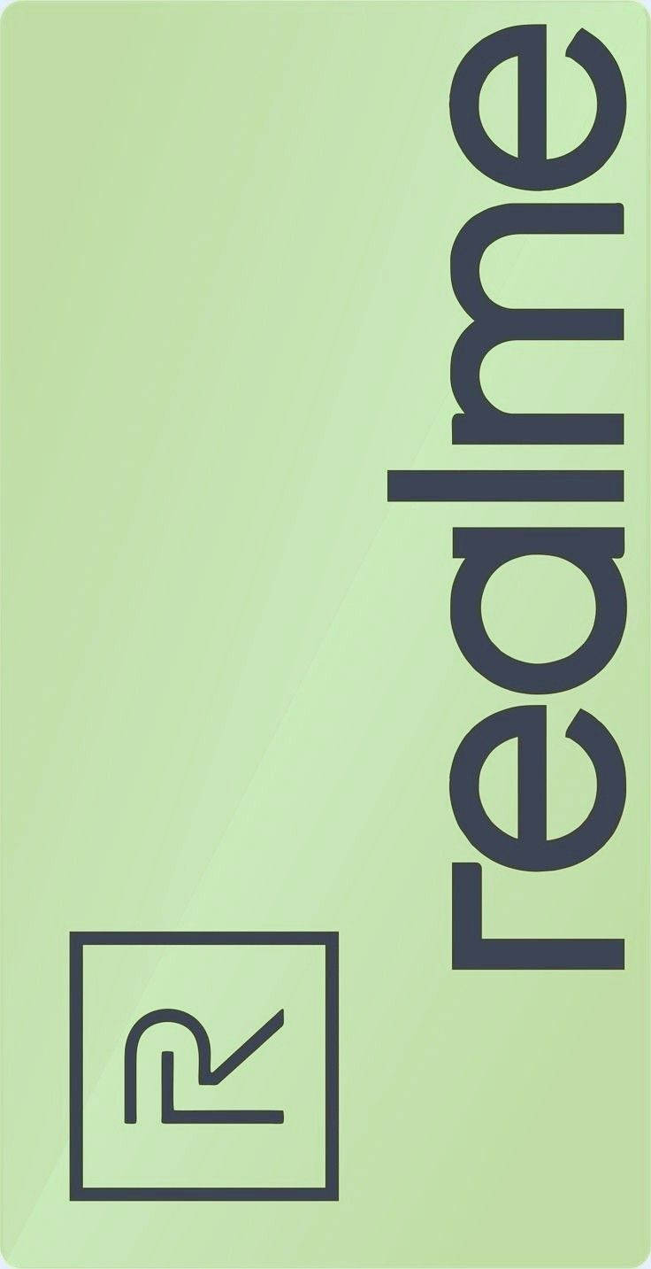 Realme Logo Mint Green Wallpaper