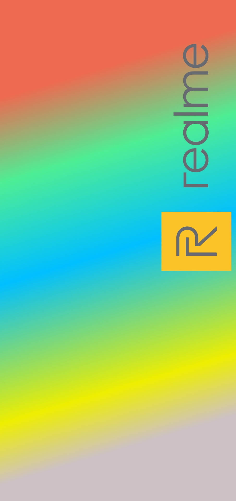 Realme Logo Rainbow Gradient Wallpaper