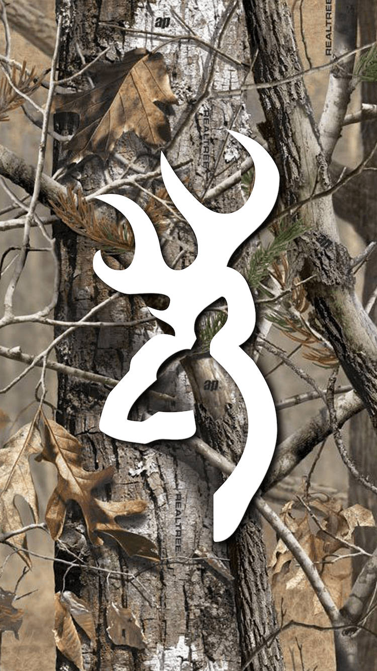 camo deer head logo wallpaper