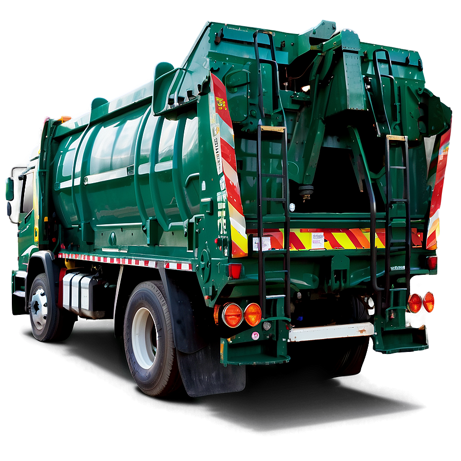 Rear View Garbage Truck Png 06202024 PNG