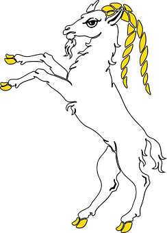 Rearing Goat Silhouette PNG