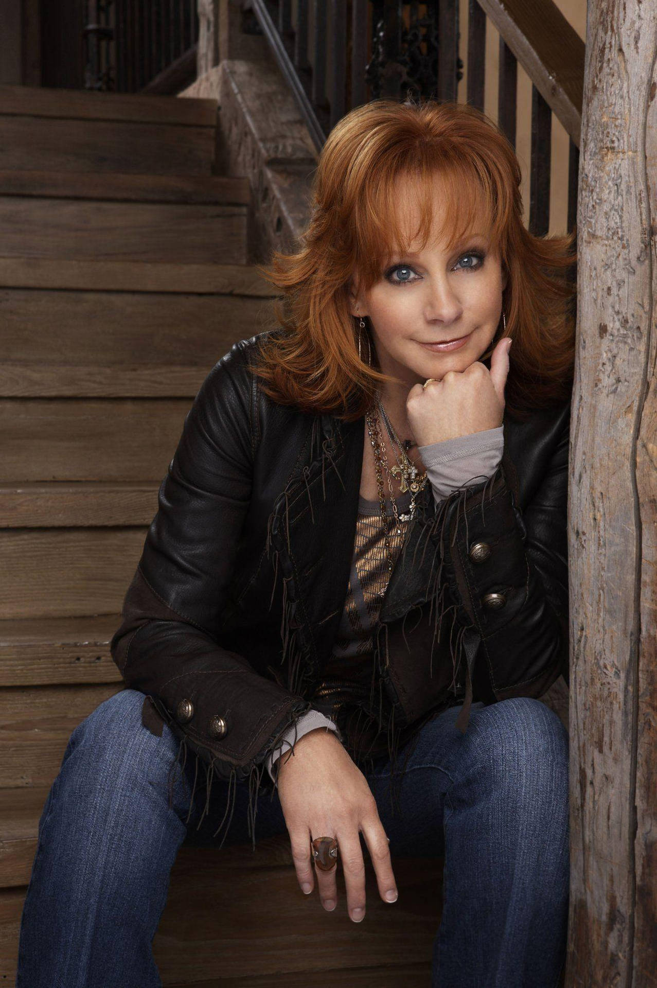 Reba Mcentire Retro Dronning af Country Musik Wallpaper