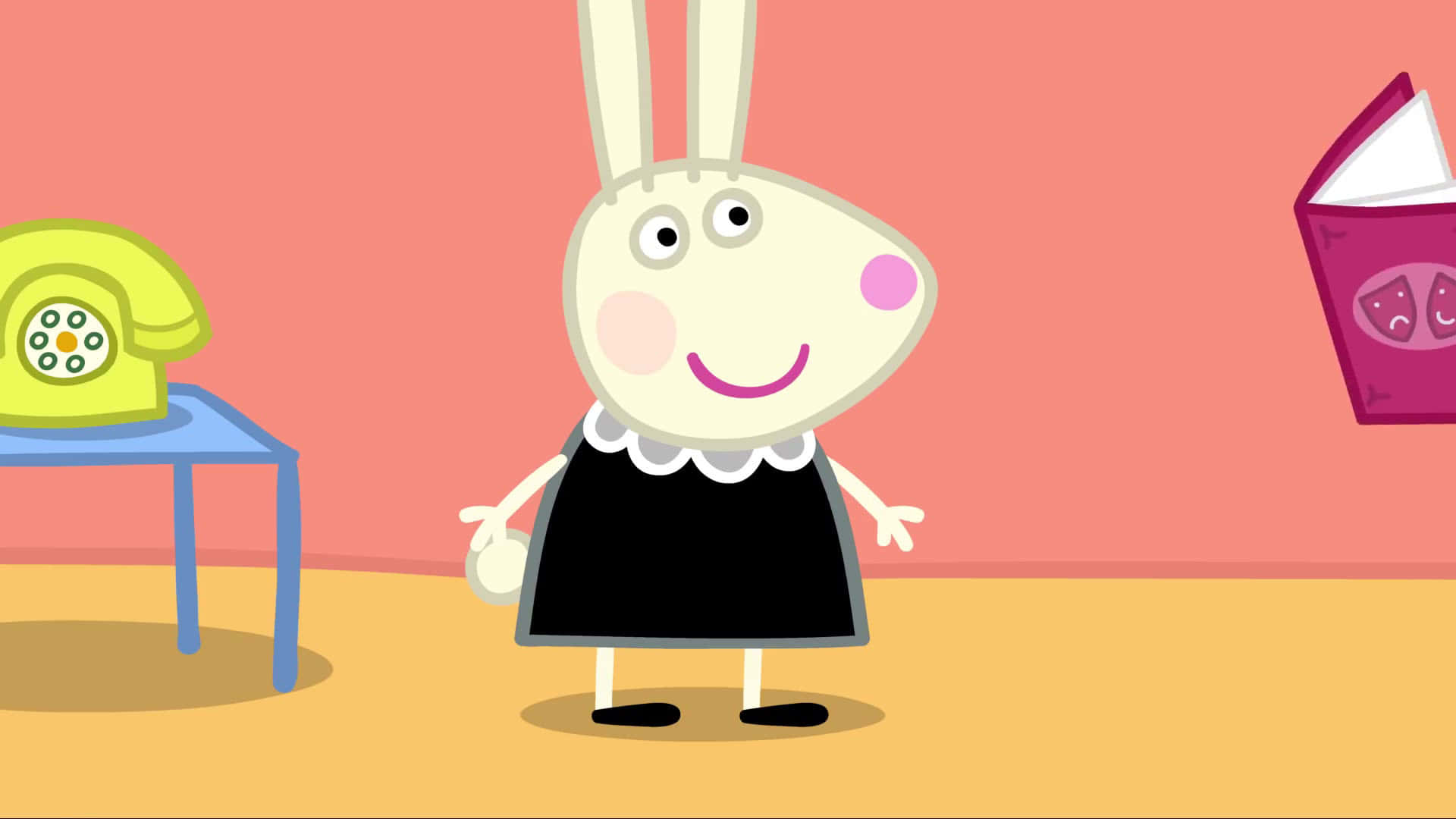 Join Rebecca Rabbit on a magical adventure of fun and music Wallpaper