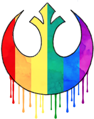 Rebel Alliance Rainbow Drip Logo PNG