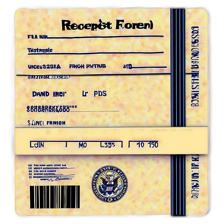 Receipt Form Png Gfl48 PNG