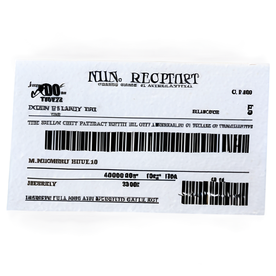 Receipt Form Png Ndq PNG