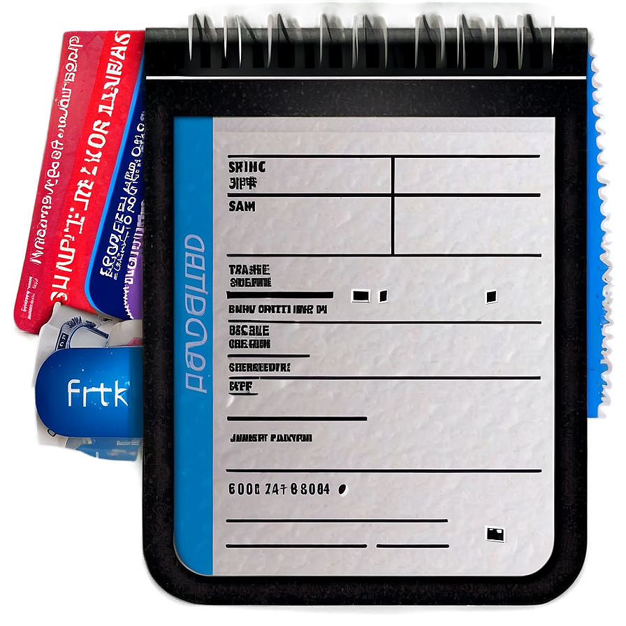 Receipt Pad Png Fso PNG