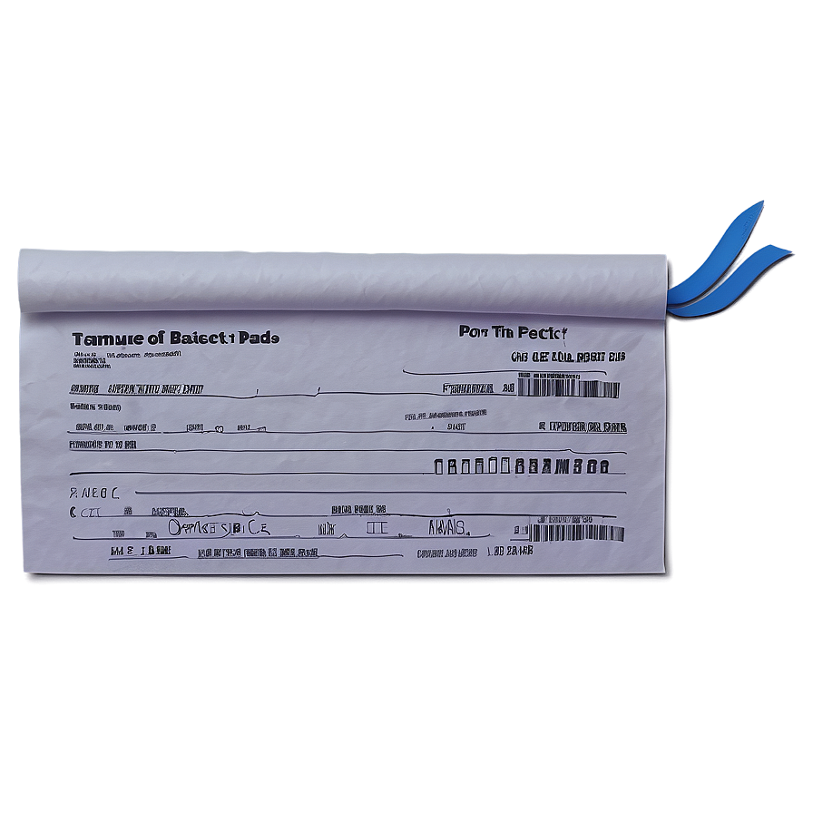 Receipt Pad Png Orq PNG