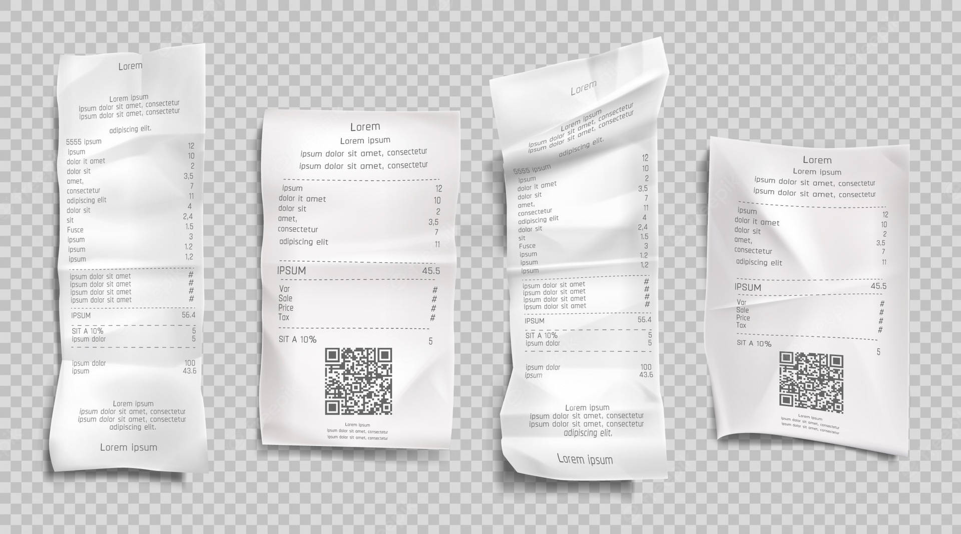 Receipt Png Background