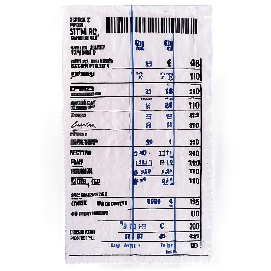 Receipt Printout Png 30 PNG