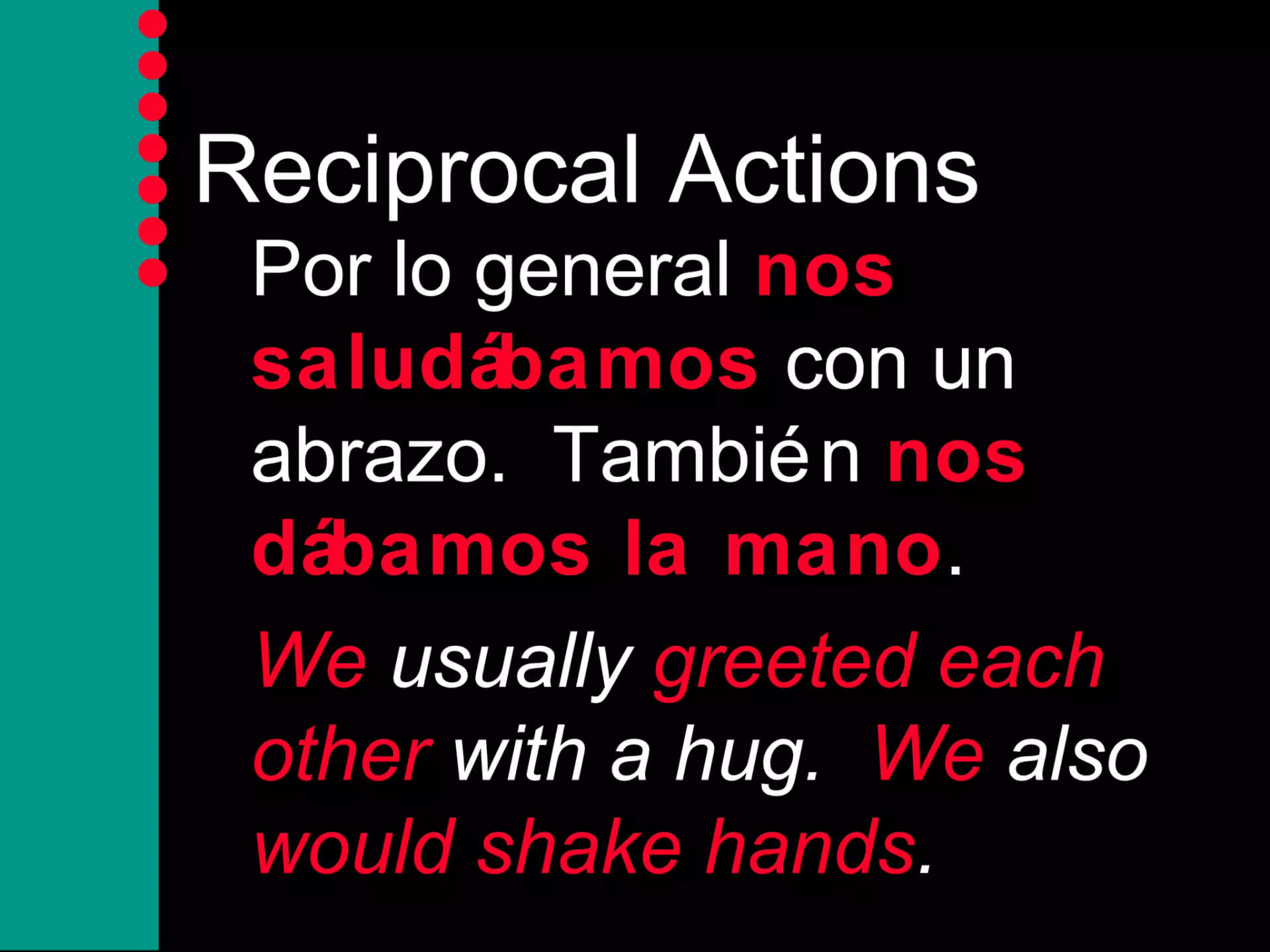 Reciprocal Actions Greeting Methods Wallpaper