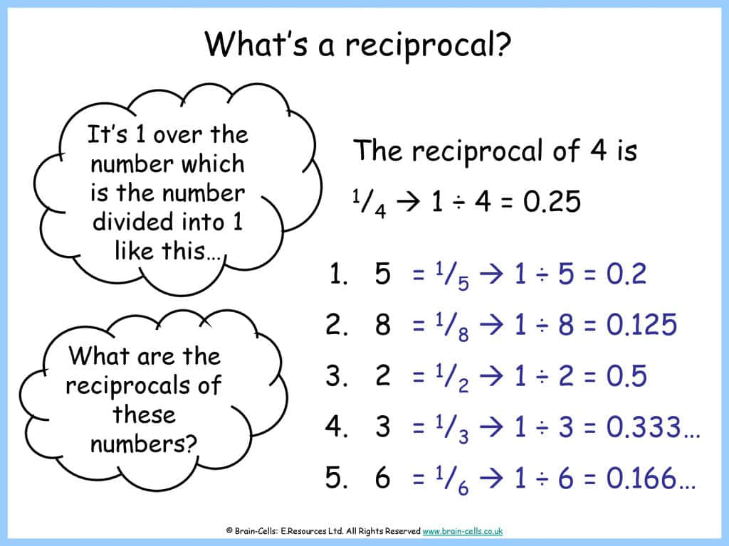 Reciprocal Math Concept Explanation Wallpaper