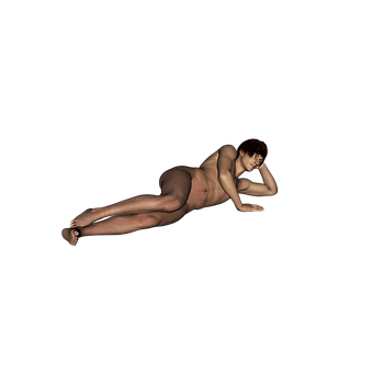 Reclining Nude Artistic Render PNG