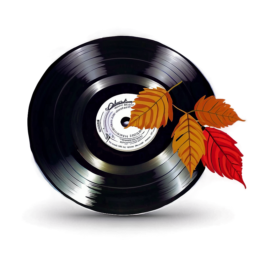 Record With Autumn Leaves Png 05242024 PNG